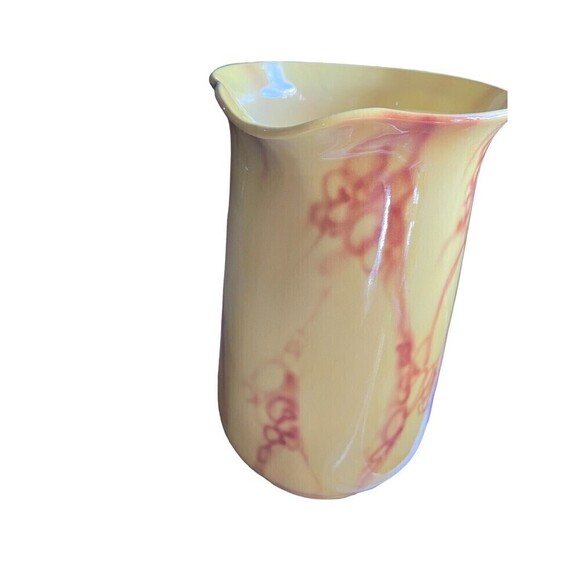 Falcon Ware Chinese Made In England Large Yellow/copper Abstract Pitcher - Picture 4 of 8